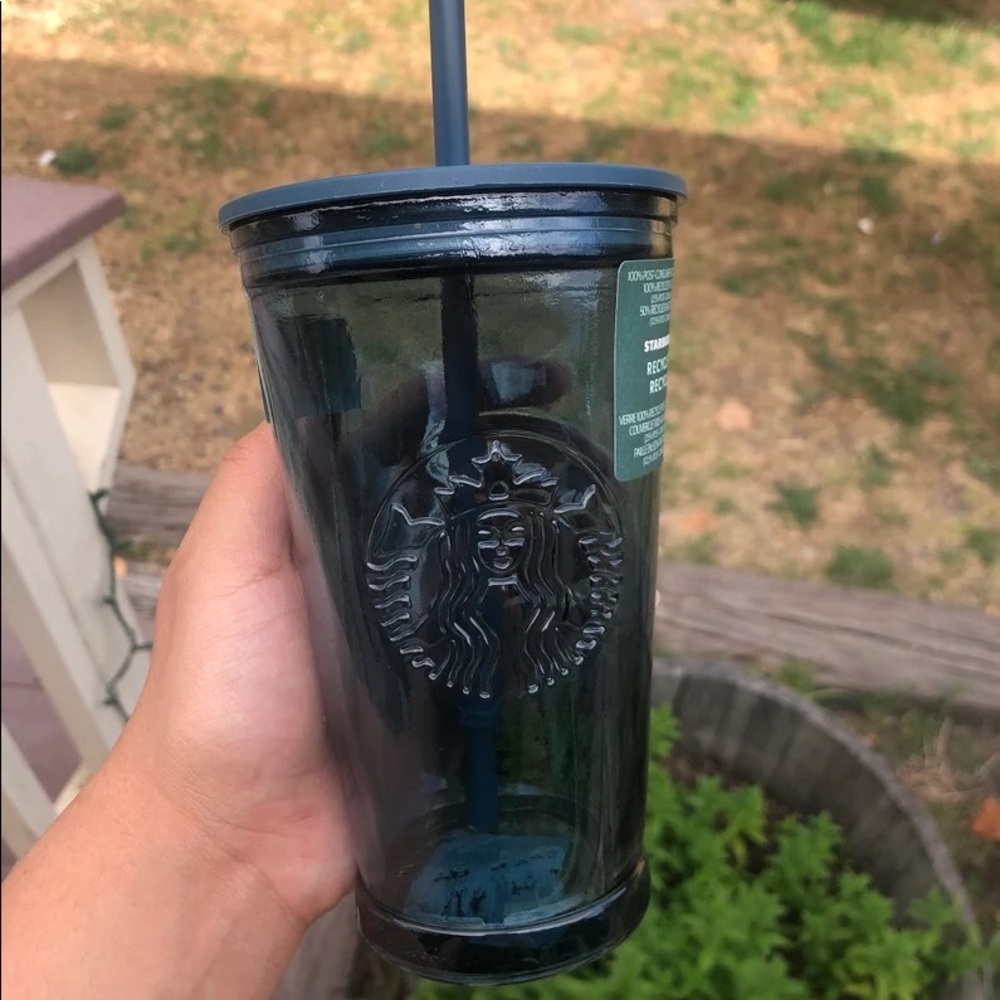 *NEW* Rare Find Starbucks Recycled Glass Cold Cup 16oz